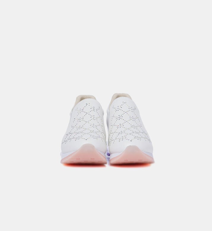 Leather Rhinestone-embellished Slip-ons Sneakers