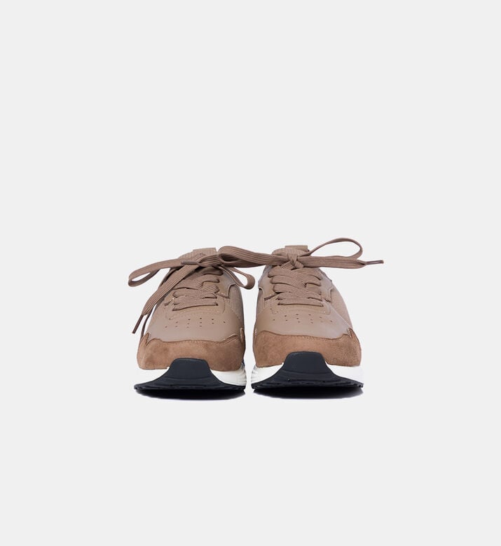 Multi-texture Lace-ups Sneakers